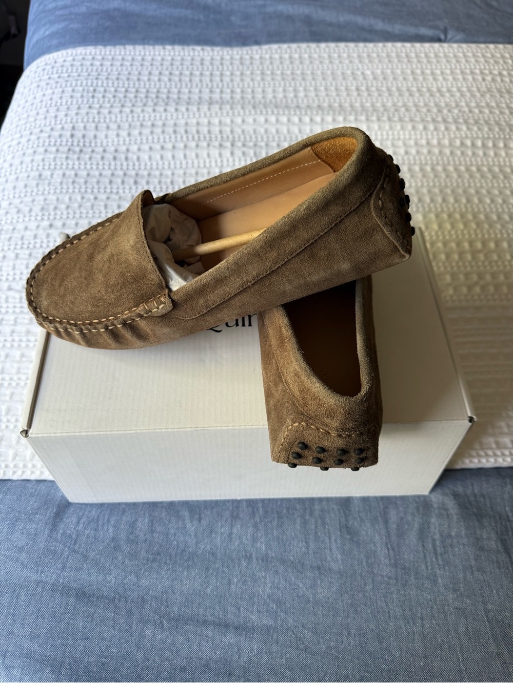 Quince Brown Suede Women's Moccasins